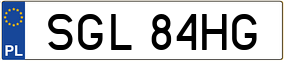 Trailer License Plate